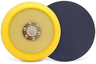 Lake Country Dual-Action Backing Plate, Flexible Plate with Hook-and-Loop Fastener, 6 Inch, Black and Yellow with Inner Steel Construction