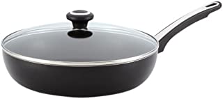 Farberware 21582 Dishwasher Safe High Performance Nonstick Frying Pan with Glass Lid / Nonstick Deep Skillet, 12 Inch, Black