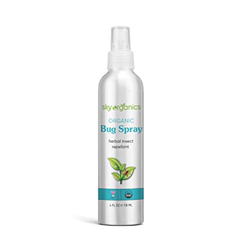 Sky Organics Organic Bug Spray (4 oz) USDA Organic Bug Repellent  DEET-Free Natural Safe Insect Repellent Vegan & Cruelty-Free