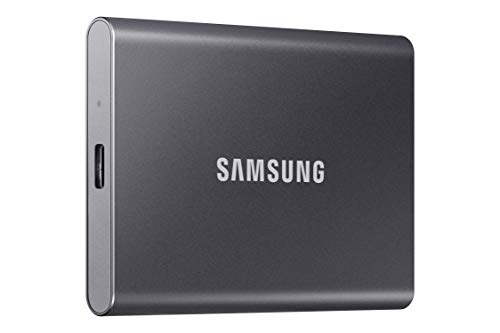 SAMSUNG T7 Portable SSD 500GB - Up to 1050MB/s - USB 3.2 External Solid State Drive, Gray (MU-PC500T/AM)