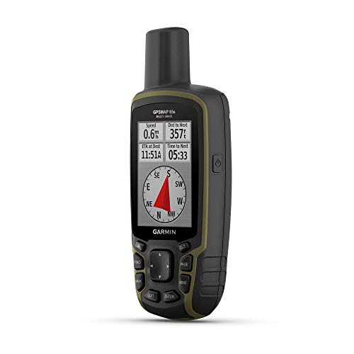 Garmin GPSMAP 65s, Button-Operated Handheld with Altimeter and Compass, Expanded Satellite Support and Multi-Band Technology, 2.6