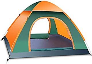 Instant Pop Up Camping Tent Waterproof 3-4 Person Camping Tent, Quick Set Up, Outdoor Hiking Backpacking Tent Shelter (E)