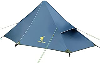 GEERTOP Ultralight 1 Man Tent 3 Season 1 Person Backpacking Tent for Camping Hiking Mountaineering - Easy to Set Up Trekking Pole Tent - Not Include Tent Poles Blue