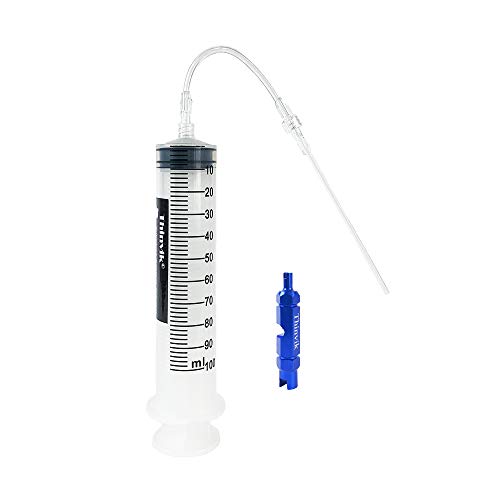 Thinvik 4oz Bike Tubeless Sealant Injector Syringe for Stans No Tubes sealant and Other sealants, Presta Schrader Valve Core Removal Tool