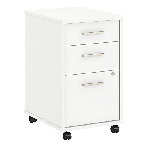 Bush Business Furniture Office by kathy ireland Method 3 Drawer Mobile File Cabinet, White