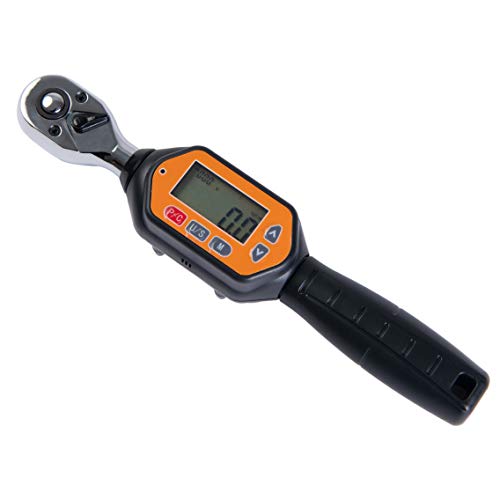 Beslands 3/8 inch Digital Torque Wrench, 1.3-44.25 ft-lbs Range Accurate of Clockwise ±2% / Counterclockwise ± 2.5% LED and Buzzer Calibrated (1.3 to 44.25 ft-lbs) (15.93-531.04 in-lbs) (1.8 to 60 Nm)