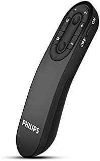 Philips Wireless Presenter Remote - Wireless Presentation Clicker for PowerPoint Presentations with Red Laser Pointer, 2.4GHz, USB Control, Plug and Play