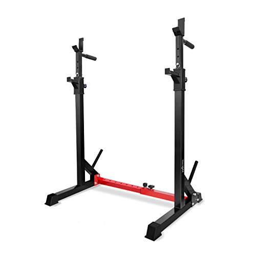 Yes4All Adjustable Barbell Squat Rack with 550 Lb Weight Capacity (Standard)