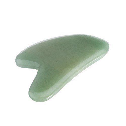 Rosenice Aventurine Gua Sha Scraping Massage Tools, Gua Sha Facial Tool, Jade Stone Guasha Board for Face Body Massage SPA Acupuncture Therapy Trigger Point Treatment