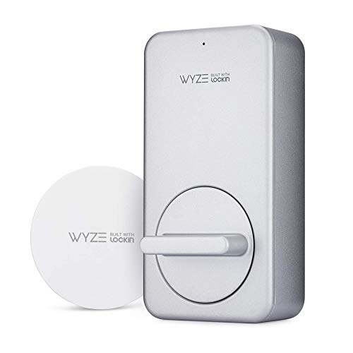 WYZE Lock WiFi & Bluetooth Enabled Smart Door Lock, Wireless & Keyless Door Entry, Compatible with Amazon Alexa, Fits on Most Deadbolts, Includes WYZE Gateway, silver  A Certified for Humans Device