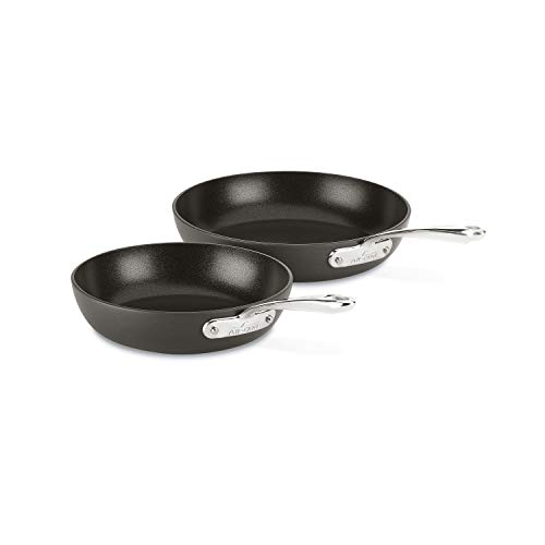 All-Clad Essentials Nonstick Fry Pan Set, 2-Piece, Grey