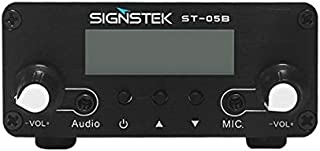 Signstek ST-05B FM Transmitter for Church, Dual Mode Long Range Stereo Broadcast with Antenna, Black