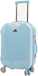 kensie Women's Only Shiny Diamond Hardside Spinner Luggage Set, Sky Blue, Carry-On 20-Inch