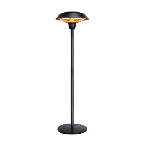 Star Patio Outdoor Freestanding Electric Patio Heater, Infrared Heater, Hammered Bronze Finished, Portable Heater suitable as a Balcony Heater, BBQ and Outdoor Party Heater, 1566-C-S