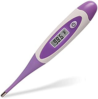 Baby Digital Thermometer - for Infants, Babies, Kids - 30 Seconds Read - Flexible Tip - Waterproof - Extra Battery Included - Clinical Fever Alarm - Rectal Under The Arm/Tongue