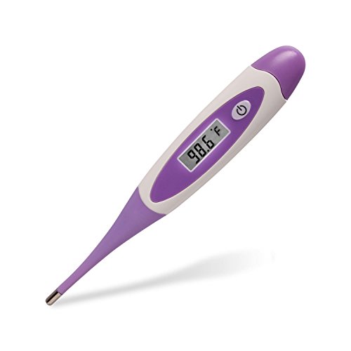 Baby Digital Thermometer - for Infants, Babies, Kids - 30 Seconds Read - Flexible Tip - Waterproof - Extra Battery Included - Clinical Fever Alarm - Rectal Under The Arm/Tongue