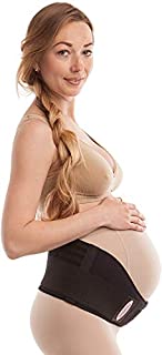 GABRIALLA MS-96i Breathable Cotton Lined Maternity Belt | Back Support |Belly Band for Running & Exercising | Abdominal Pain | Lower Back Pain| Postpartum Recovery: Black Medium