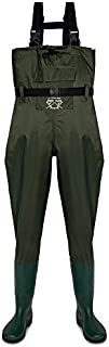 Fly Fishing Hero Chest Waders for Men with Boots Hunting Waders Fishing Boots Neoprene Waders for Women Free Hangers Included (Green 10)