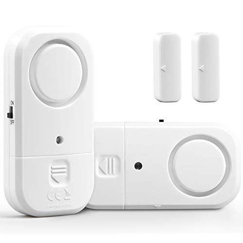 Window Alarm 2 Pack, Camaroca Wireless Door Alarm for Home Security System, Pool Door Alarm for Kids Safety Toddler Door Open Alarm Sensor