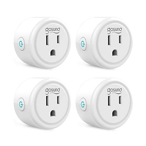 Smart plug, Gosund Mini Wifi Outlet Works with Alexa, Google Home, No Hub Required, Remote Control Your Home Appliances from Anywhere, ETL Listed,Only Supports 2.4GHz Network(4Packs)