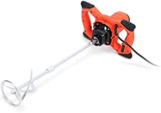 1800W Portable Electric Mixer for Concrete Cement Plaster Paint Thinset Mortar - Adjustable 6 Speed Mixer Machine with 120mm Mixing Paddle