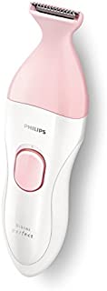 Philips Bikiniperfect Advanced HP6378 Bikini Trimmer Kit with Rechargeable Wet & Dry Use, 6 Attachments + Beauty Bonus, Pink/Opal