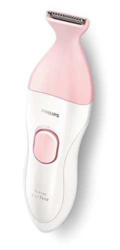 Philips Bikiniperfect Advanced HP6378 Bikini Trimmer Kit with Rechargeable Wet & Dry Use, 6 Attachments + Beauty Bonus, Pink/Opal