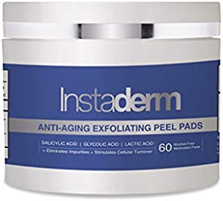 Anti-Aging Exfoliating Peel Pads -Chemical Peel Pads with Glycolic, Lactic, and Salicylic Acid. Smooths Fine Lines, Wrinkles, Dark Spots & Skin Roughness to Enhance the Skins Texture & Tone.