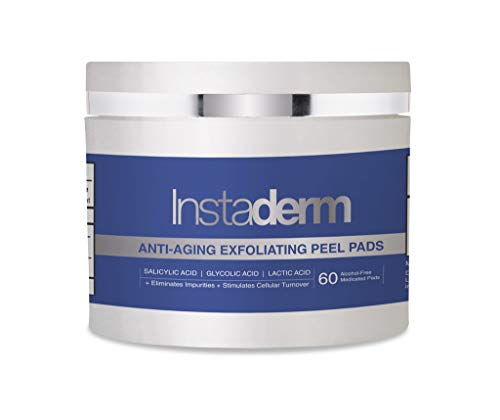 Anti-Aging Exfoliating Peel Pads -Chemical Peel Pads with Glycolic, Lactic, and Salicylic Acid. Smooths Fine Lines, Wrinkles, Dark Spots & Skin Roughness to Enhance the Skins Texture & Tone.