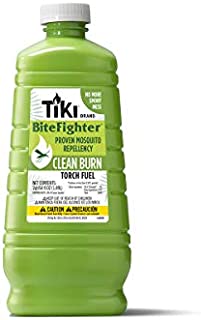 TIKI Brand Clean Burn BiteFighter Mosquito Repellent Torch Fuel, 64 Ounces