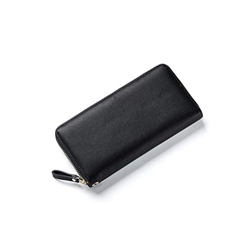 Women Long Clutch Wallet Large Capacity Wallets Female Purse Lady Coin Purses Phone Card Holder Carteras,Black