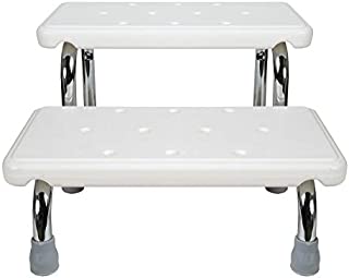 Safety Bath Steps - 2 Stairs - Steel Frame Non-Slip Rubber Feet