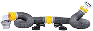 Camco 39658 Deluxe 20' Sewer Hose Kit with Swivel Fittings- Ready To Use Kit Complete with Sewer Elbow Fitting, Hoses, Storage Caps and Bonus Clear Extender