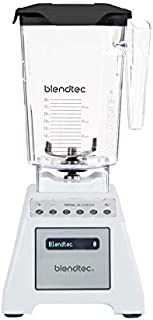 Blendtec Total Classic Original Blender-WildSide+ Jar (90 oz) Professional-Grade Power-6 Pre-programmed Cycles-10-speeds, White