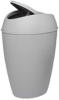 Umbra Twirla, 2.4 Gallon Trash Can with Swing-top Lid, Gray