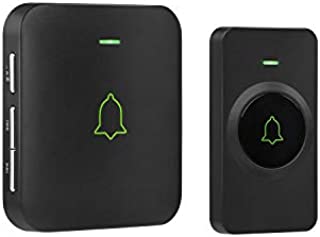 Wireless Door Bell, AVANTEK Mini Waterpoof Doorbell Chime Operating at 1000 Feet with 52 Melodies, 5 Volume Levels & LED Flash