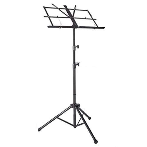 Professional Portable Collapsible Music Stand Duty With Super Sturdy Compact For Instrumental Carrying Bag Adjustable Height 60-180Cm 828