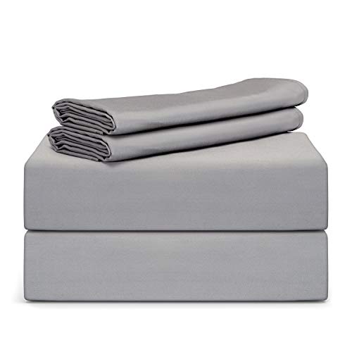 Tafts Bamboo Sheets Full Size - 100% Pure Organic Viscose Bamboo Sheet Set - 400TC Bamboo Bed Sheets - 4 Pieces - 17 Deep Pocket - Silk Feel, Cooling, Anti-Static, Hypoallergenic (Space Grey)