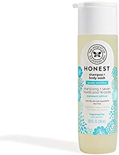 The Honest Company Purely Simple Fragrance-Free Shampoo + Body Wash | Tear-Free Baby Shampoo with Naturally Derived Ingredients | Sulfate- & Paraben-Free Baby Bath | 10 Fl Oz (Pack of 1)