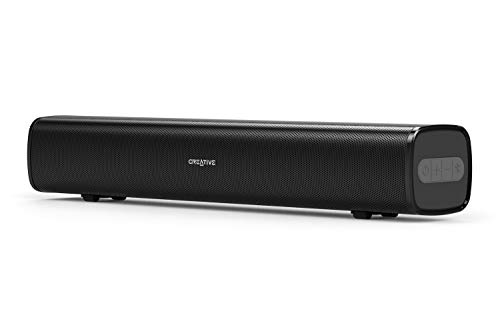 Creative Stage Air Portable and Compact Under-Monitor USB-Powered Soundbar for Computer, with Dual-Driver and Passive Radiator for Big Bass, Bluetooth and AUX-in, USB MP3, 6 Hours of Battery Life