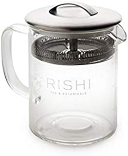 Rishi Tea Simple Brew Loose Leaf Tea Glass Teapot, 13.5 fl-oz (400 ml)