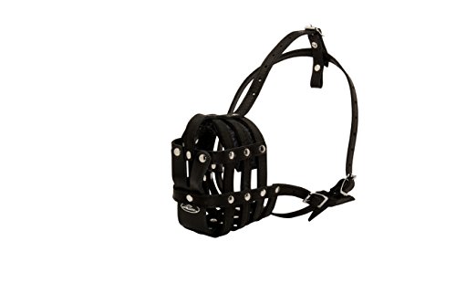 Everyday Lightweight Super Ventilation Leather Basket Dog Muzzle for Belgian Malinois and Similar Dog Breeds