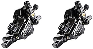 Juin Tech M1 Cable Actuated Hydraulic Bicycle Bike Disc Brake Caliper Set Extra Powerful Hybrid Brake for Road/Mountain/Cyclocross/Gravel/E-Bike/Folding Bike etc. use (Black)