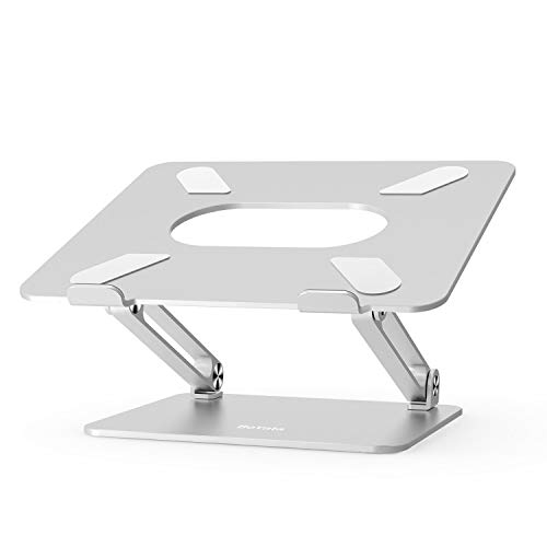 Boyata Laptop Stand, Adjustable Ergonomic Laptop Holder, Aluminium Alloy Notebook Stand Compatible for MacBook Pro/Air, Dell XPS, Lenovo, Samsung Laptops Up to 17 inches-Silver