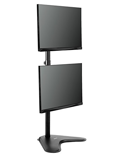 VIVO Dual Monitor Desk Stand Free-standing LCD mount, Holds in Vertical Position 2 Screens up to 30