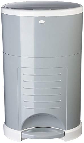 Dekor Plus Hands-Free Diaper Pail | Gray | Easiest to Use | Just Step  Drop  Done | Doesnt Absorb Odors | 20 Second Bag Change | Most Economical Refill System |Great for Cloth Diapers