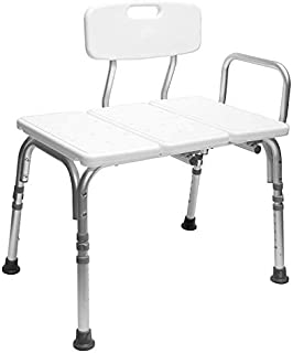 Carex Tub Transfer Bench - Shower Chair Transfer Bench with Height Adjustable Legs - Convertible to Right or Left Hand Entry