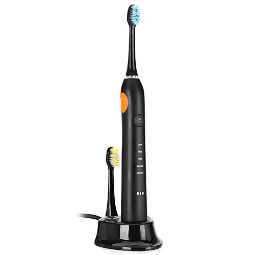 Generic BLYL Electric Sonic Toothbrush - 31, 000 to 48, 000 Strokes Per Minute, Two-Minute Timer, DuPont Bristles, 5 Modes (Black)