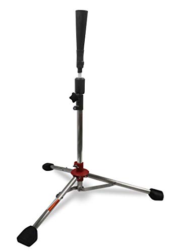 PowerNet Baseball Softball PRO Heavy Batting Tee (6.5 lbs) | Hitting Drill Coaching Aid | Use w/Game or Training Balls | Adjustable Height 27.5