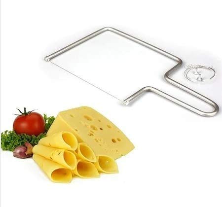 Cheese Slicer Wire Cutter & Dough Scraper - Cheese Knives Slicers with Wire - Handheld Butter Cutter Tools for Soft Hard Block - With Extra Wire - Easy Fast Cutting Hard Or Semi Hard Block Cheeses